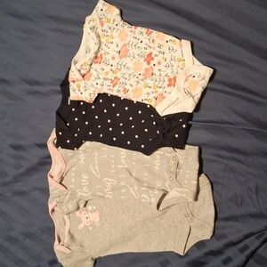 Carter's just one you girls bundle onsies nb-0-3